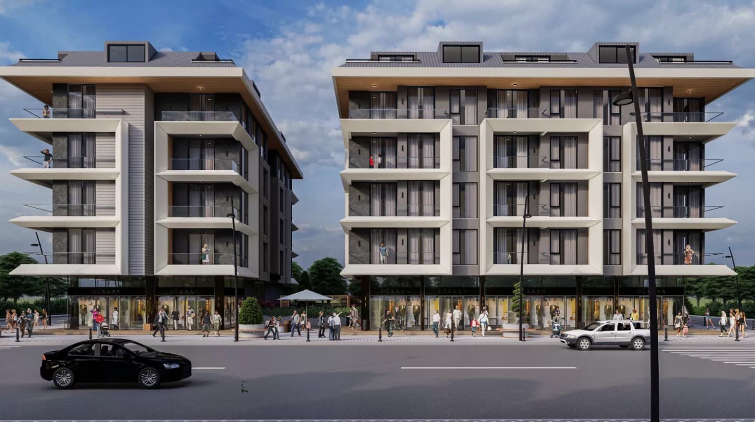 Оба блока EMM CITY со стороны улицы Dadaşlar